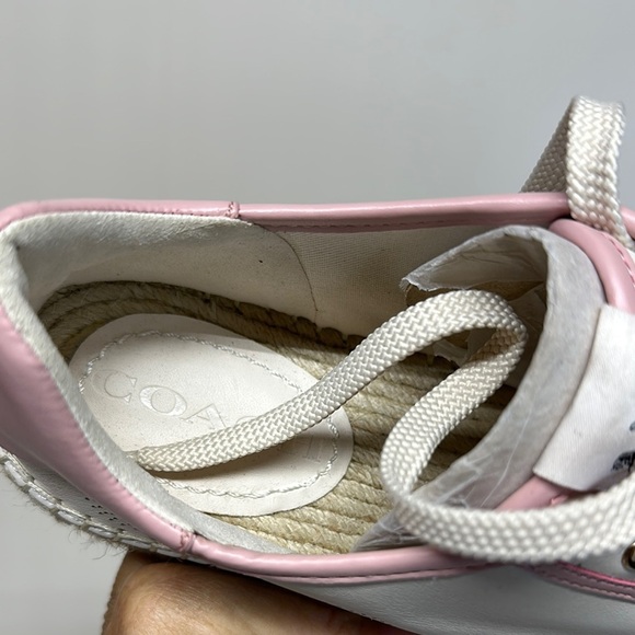 Coach Pink and White Leather Sneakers Never Wore (see photos) - Picture 7 of 16